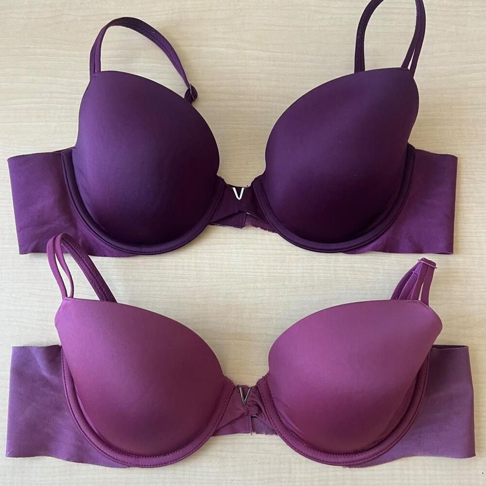 Victoria-s-secret Women's Purple and Burgundy Bra